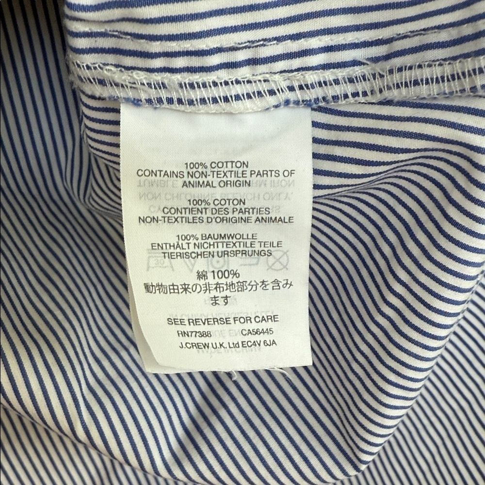 J. Crew Women’s Blue Pinstripe Casual Shirt - Picture 4 of 7